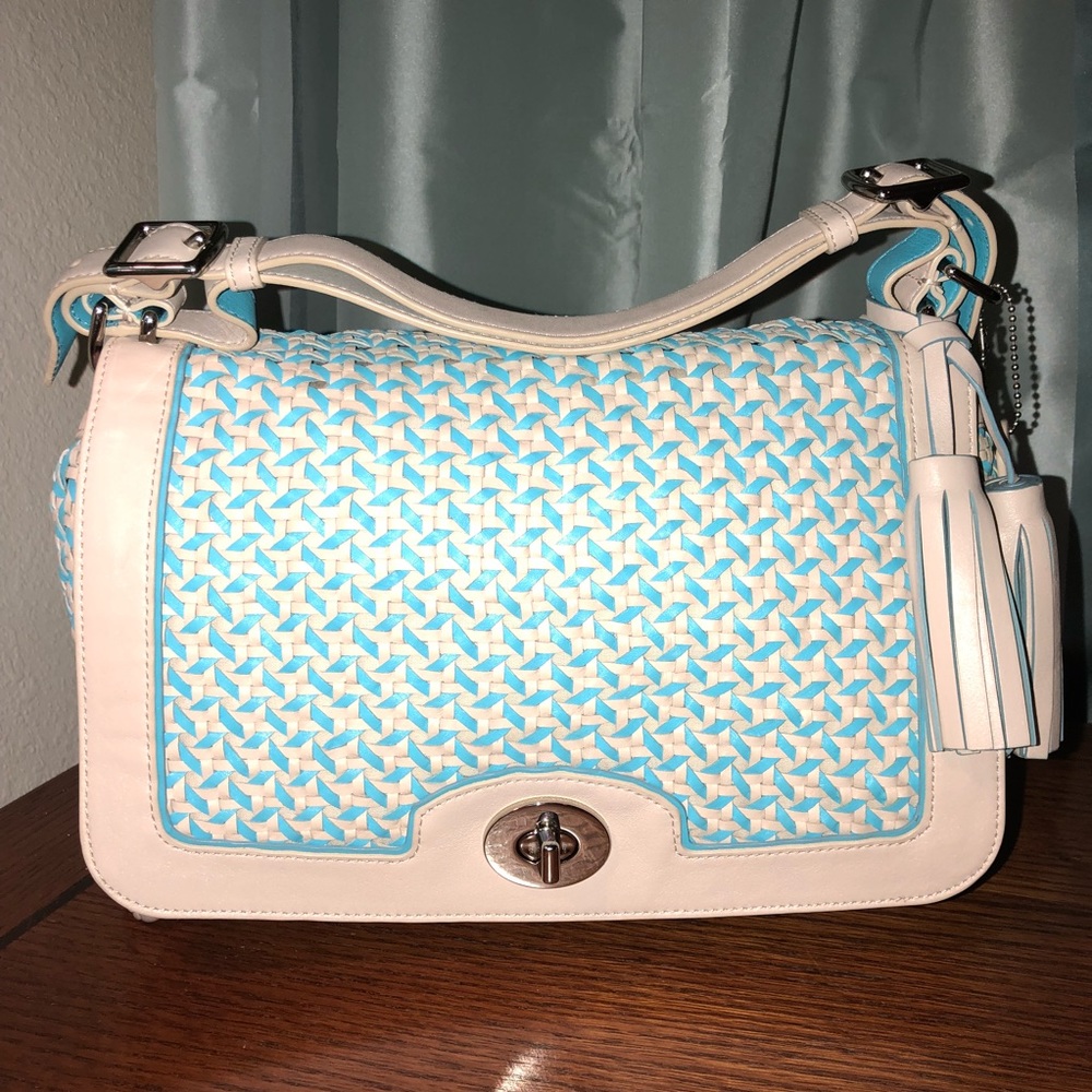 ***SOLD***Coach Woven Leather Satchel